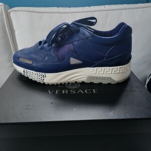 Mens Versace sneakers  size 7.5 blue